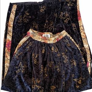 "Donna Jessica  vintage velvet art wide leg